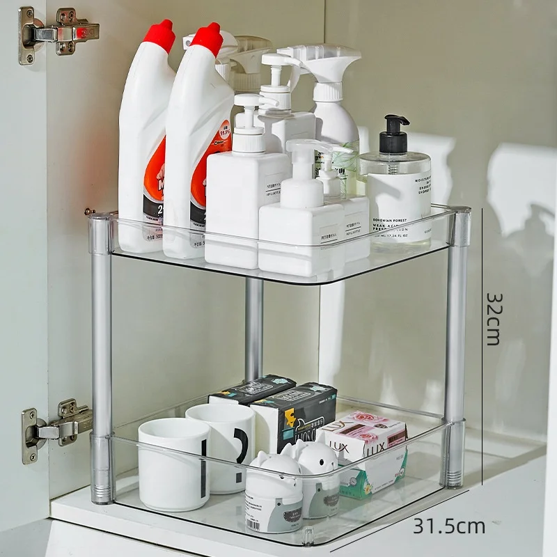 Hot-Selling Square Plastic Kitchen Vegetable and Fruit Storage Rack Rotatable 2/3/4/5/6 Tier Trolley