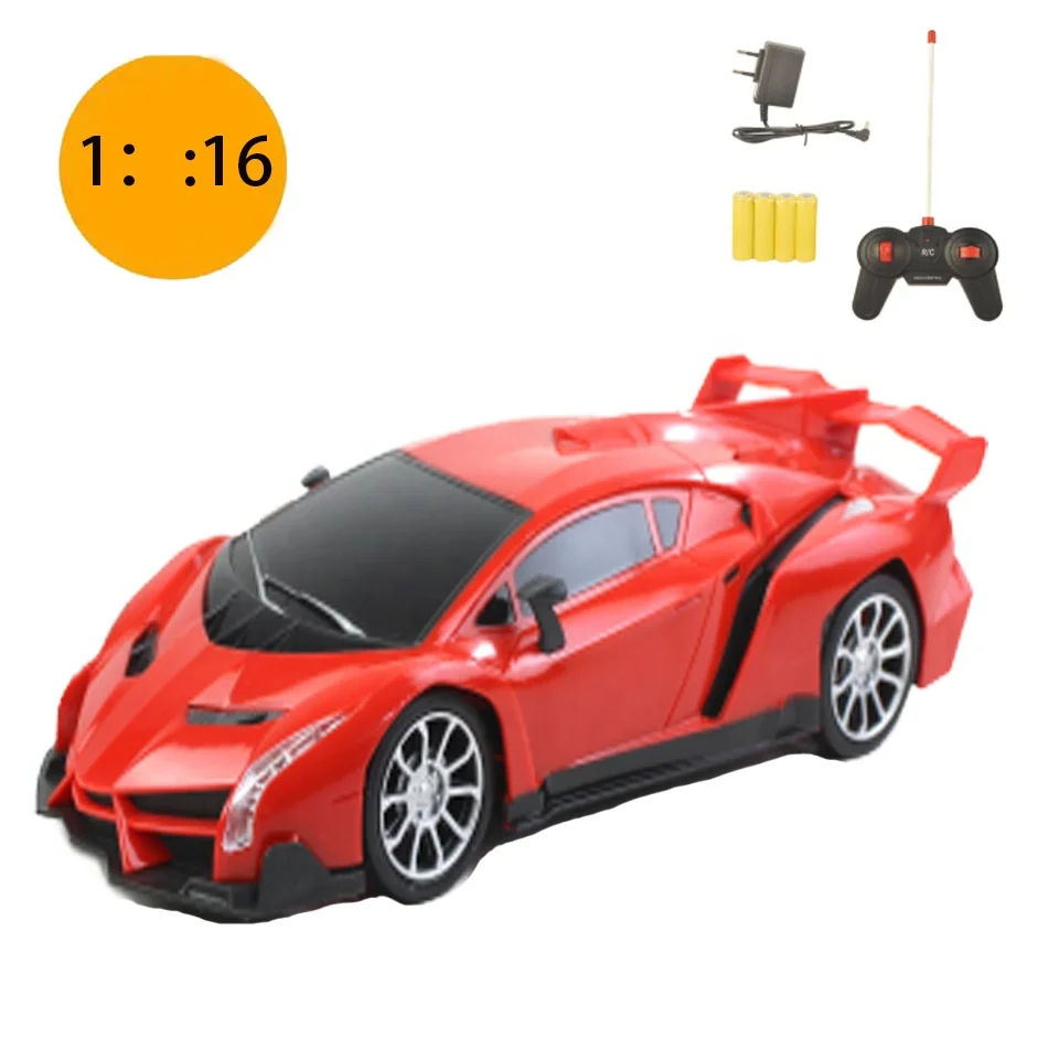 Оптовая Продажа с фабрики 1:16 высокоскоростные 2 4 ГГц Rc гоночные огни светодиодные четырехканальные модели спортивного автомобиля электрические игрушки дистанционным управлением