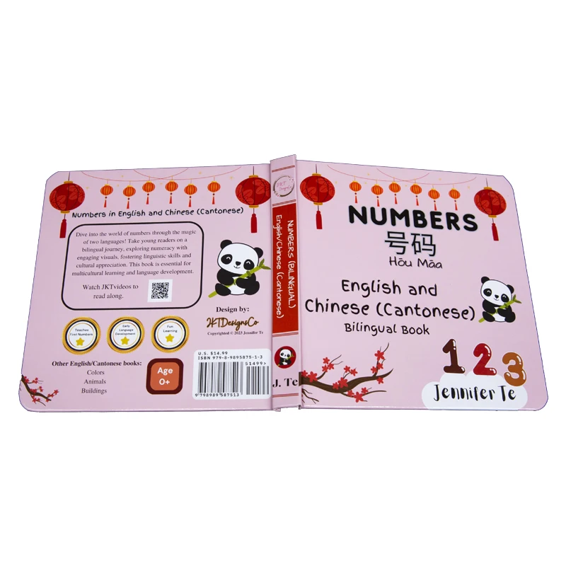 Wholesale Custom Printing Coloring Hardcover Children Count education Cardboard Board Book Printing Services