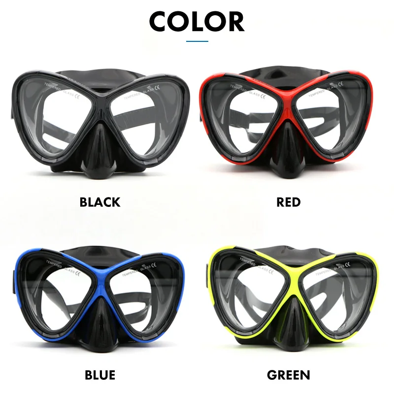 Силиконовая маска для дайвинга для взрослых, закаленное стекло, очки для подводной охоты и подводного плавания