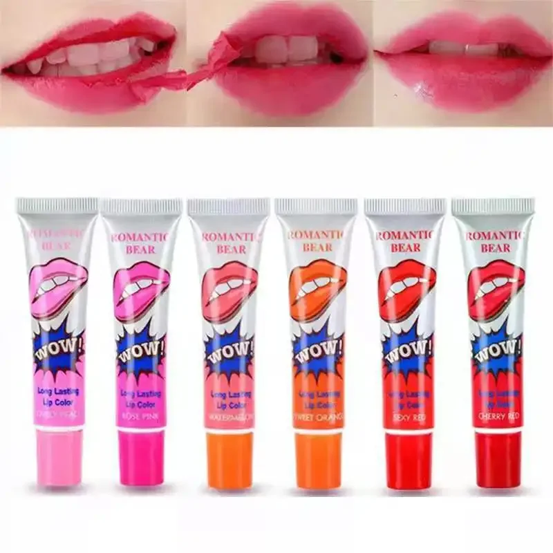 6 Colors Peel Off Liquid Lipstick Waterproof Long Lasting Lip Gloss Tear Off Makeup Tattoo Lip Gloss Lip Tint Cosmetic