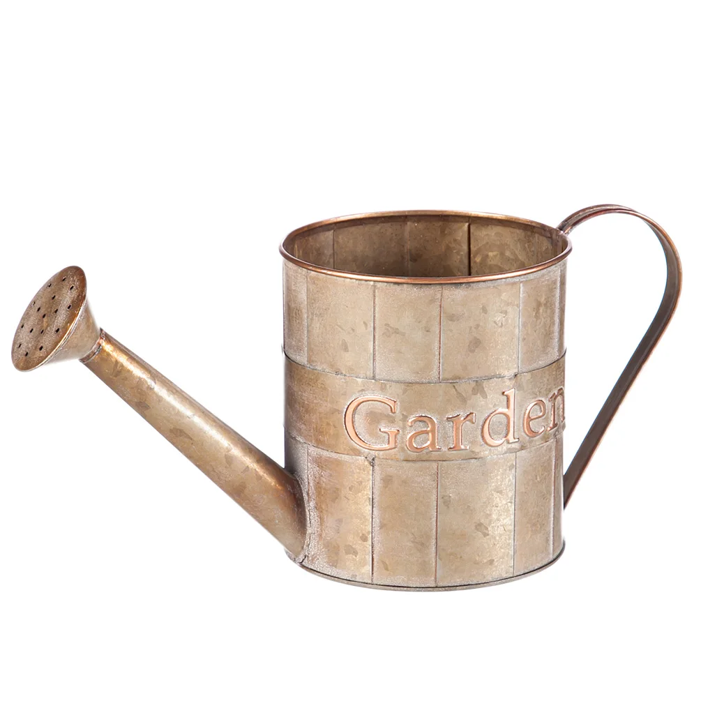 80 oz flower pot copper-colored metal indoor and outdoor plant watering cans for garden planting