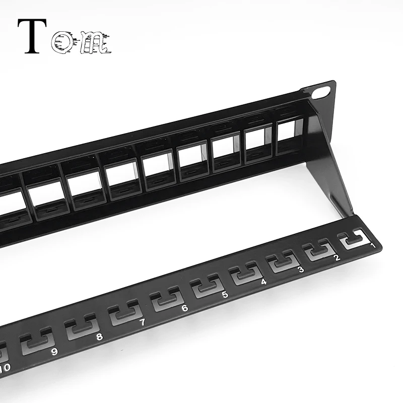 TOM-P-16 19' 1U UTP Blank 24port patch panel with back bar unshielded Modular distribution frame empty frame patch panel