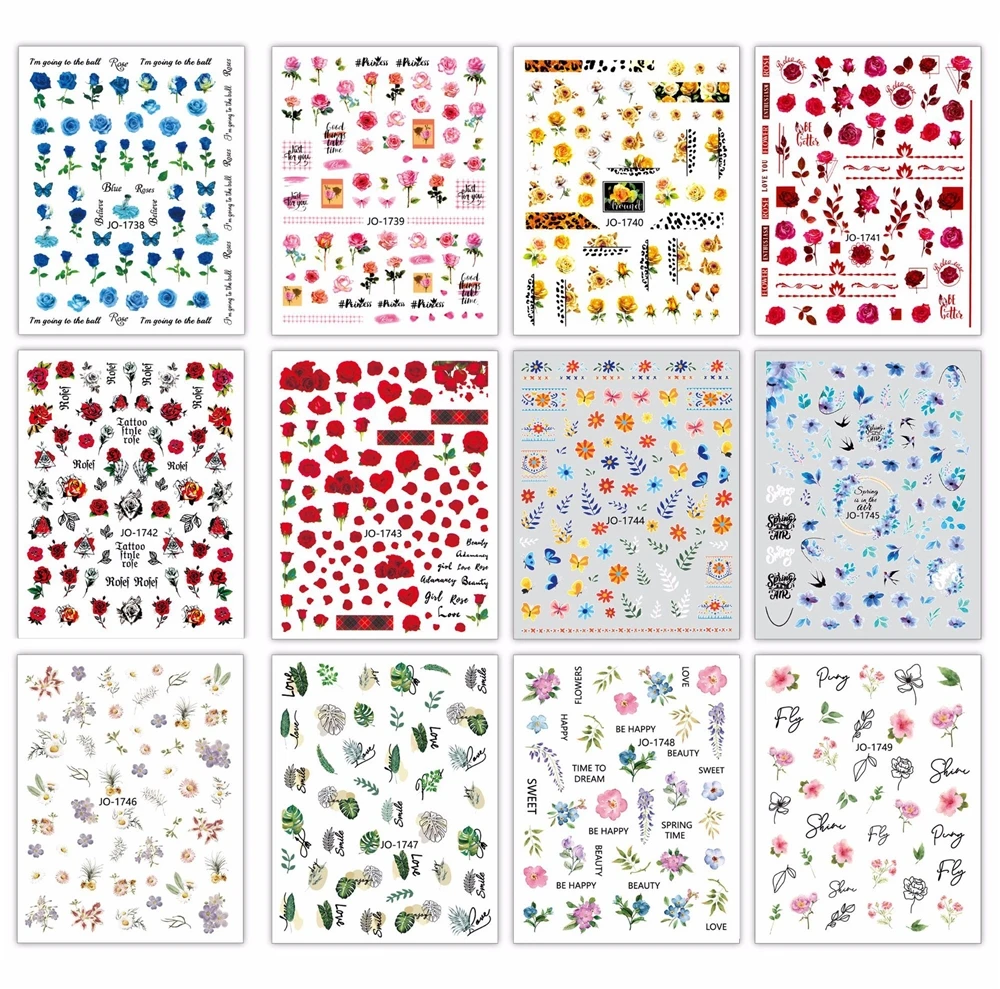 Pink Barbie with Gold Gradation Laser Butterfly 3D Adhesive Fill-up nail sticker