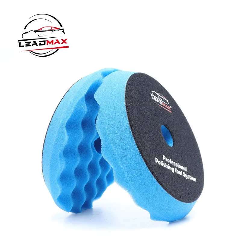LEADMAX Professional 6 Inch (150mm) Car Polishing Pads 3-Step Buffing with round Foam Compound/Polishing/Finishing Cr Sponges