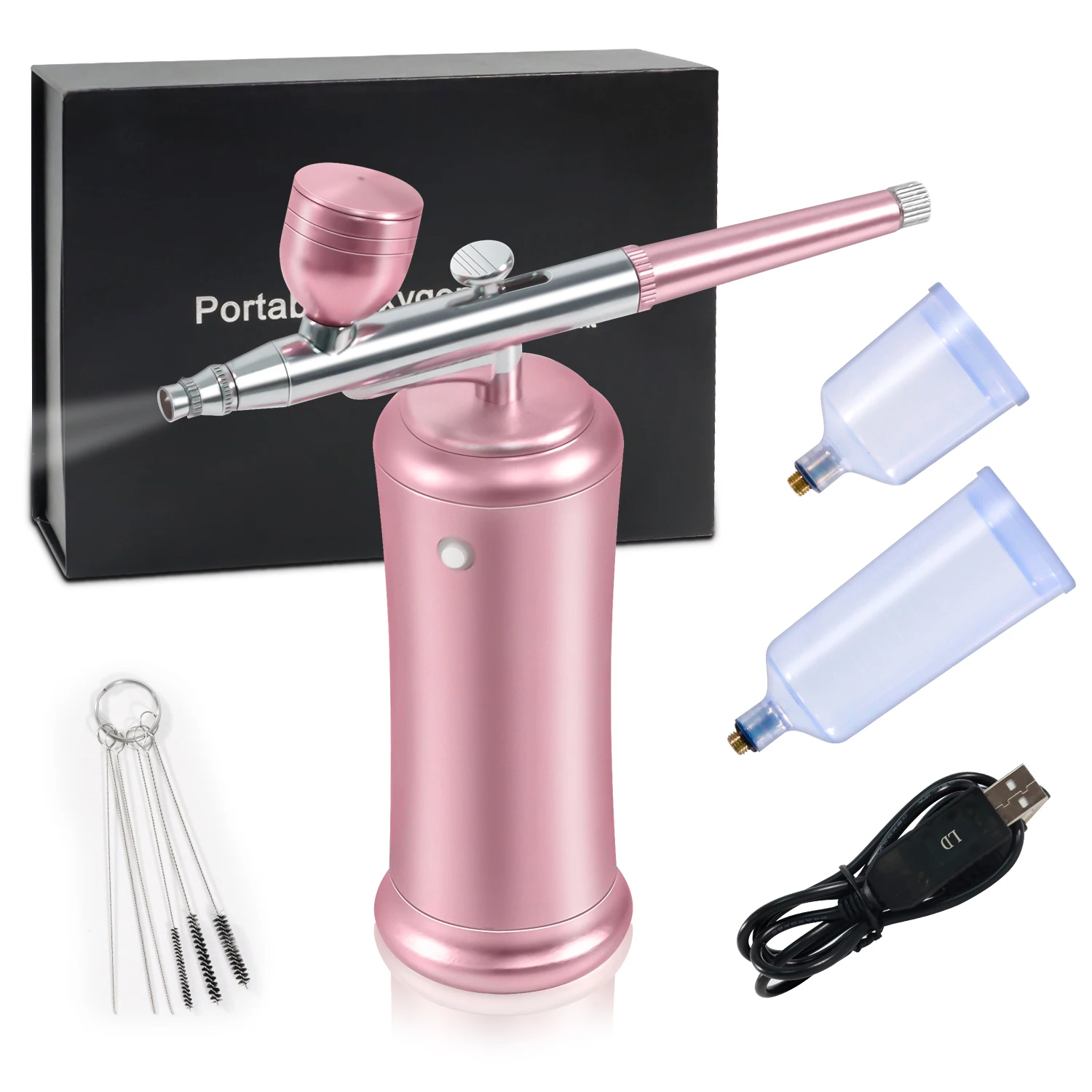 Time-saving Barber Printing Airbrush Barberia Portable USB Rechargeable Sprayer Hair Art Wireless Compressor Airbrush