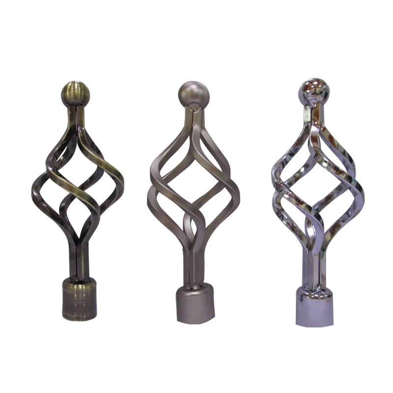 Different Designed Metal Iron Curtain Rods With Finials/brackets/rings
