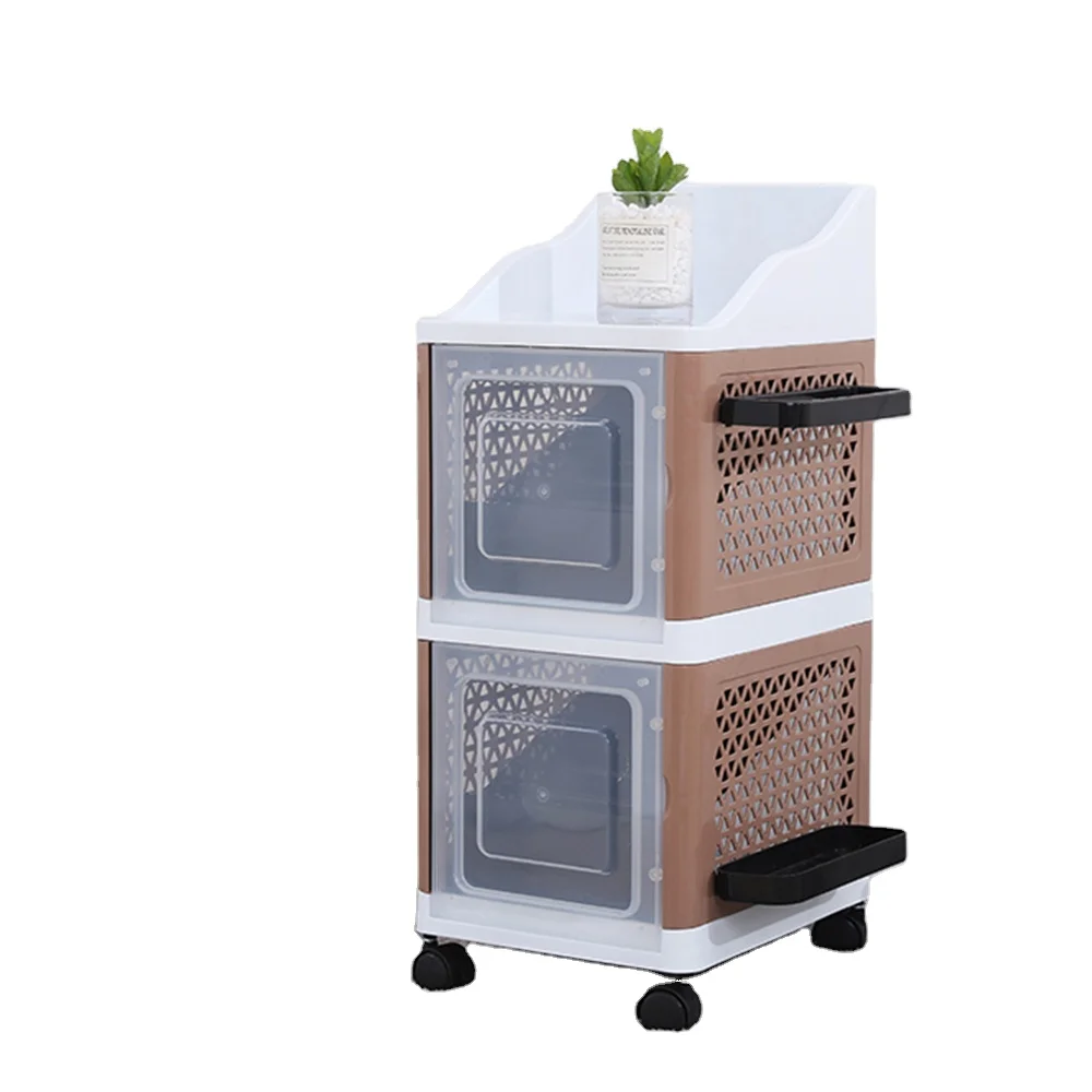 High Quality Modern Movable Plastic Shoes Storage Container Household Foldable Clear Shoes Storage Box