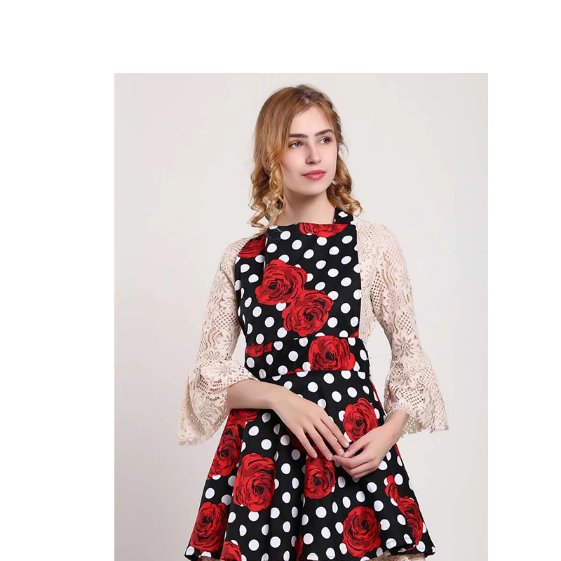 
Comfortable new design custom logo printed apron cotton terry waist kitchen 100%cotton 