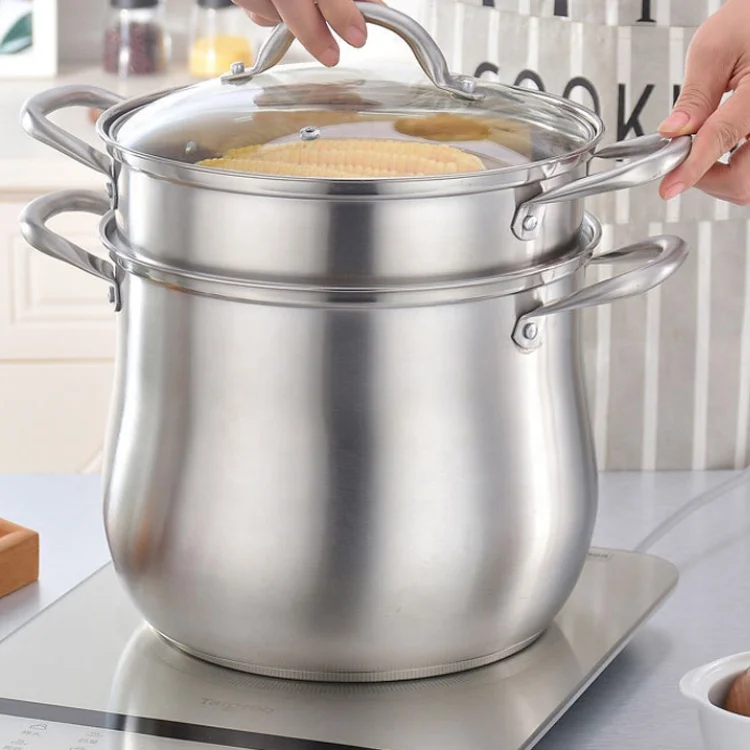 Горячая Распродажа 304 кастрюля для приготовления пищи кастрюля ses со стеклянной крышкой cousponssier 18 10 кастрюля для пароварки из нержавеющей стали