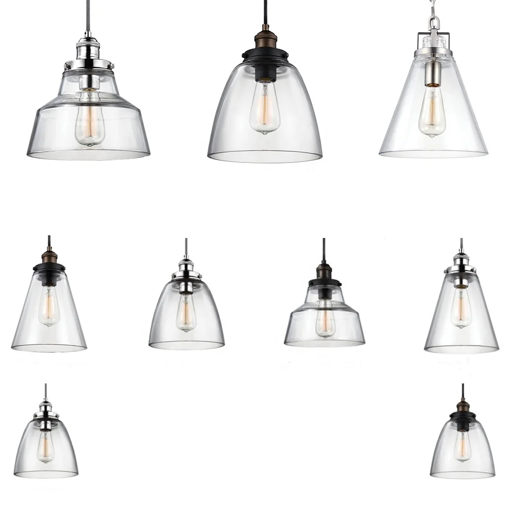Modern Glass Pendant Lights Industrial Style Pendant Lamp Edison Lighting hanging Dining room lamps