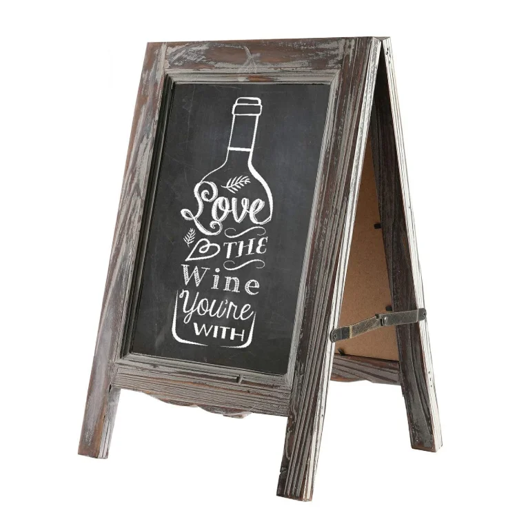 easel Uniquely finished sturdy wear resistant sandwich board wooden name places blackboard