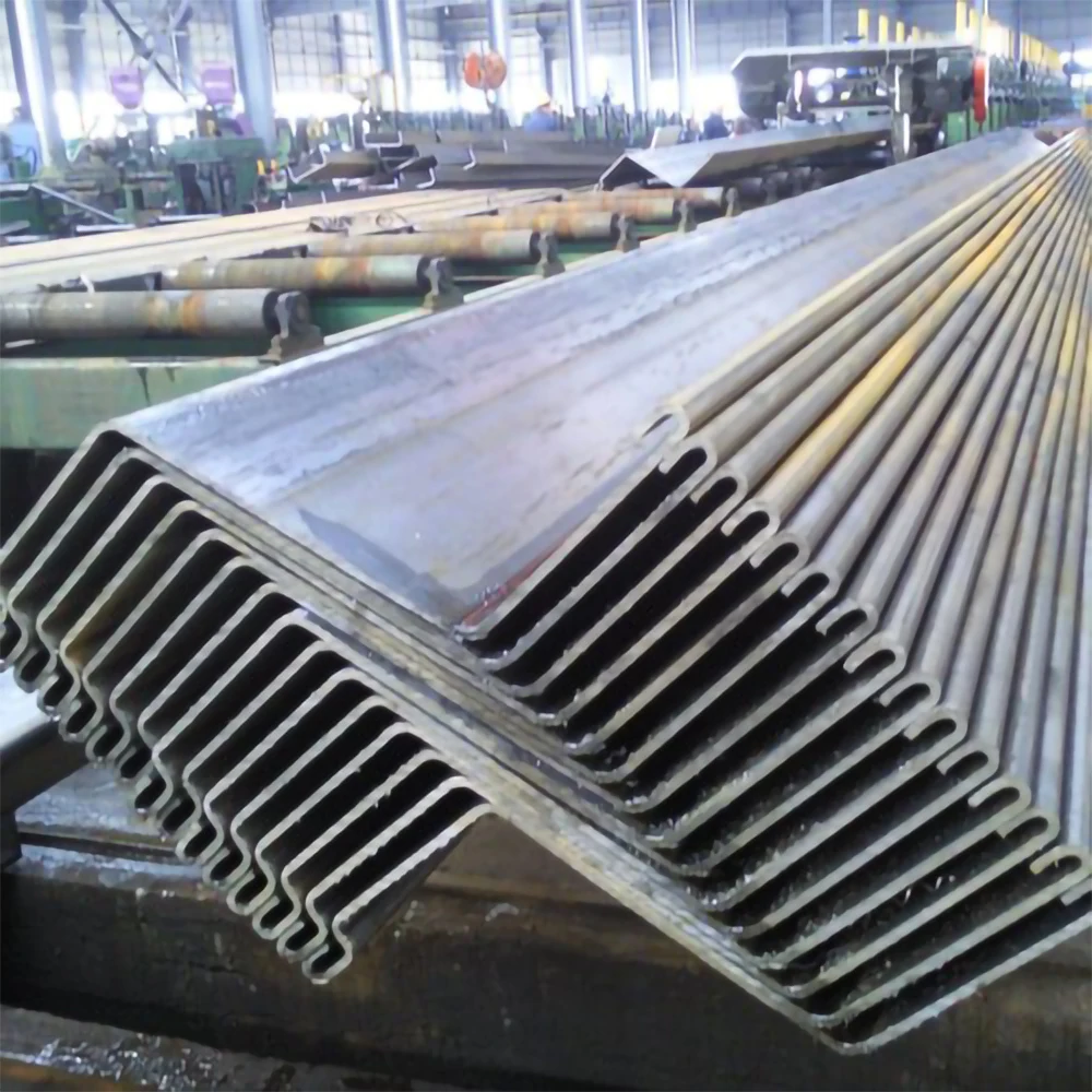 Hot sale 12m length cold formed z type steel sheet piling pile for water control solution