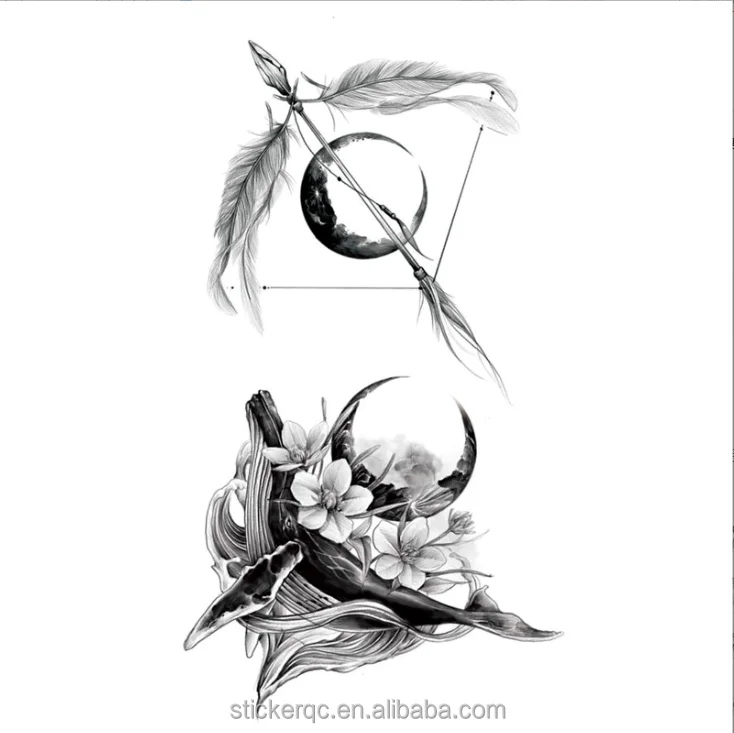 original design Wholesale High Quality Realistic Zoon Tattoo sticker Literature and art  Butterfly Tiger Star tattoo stickers