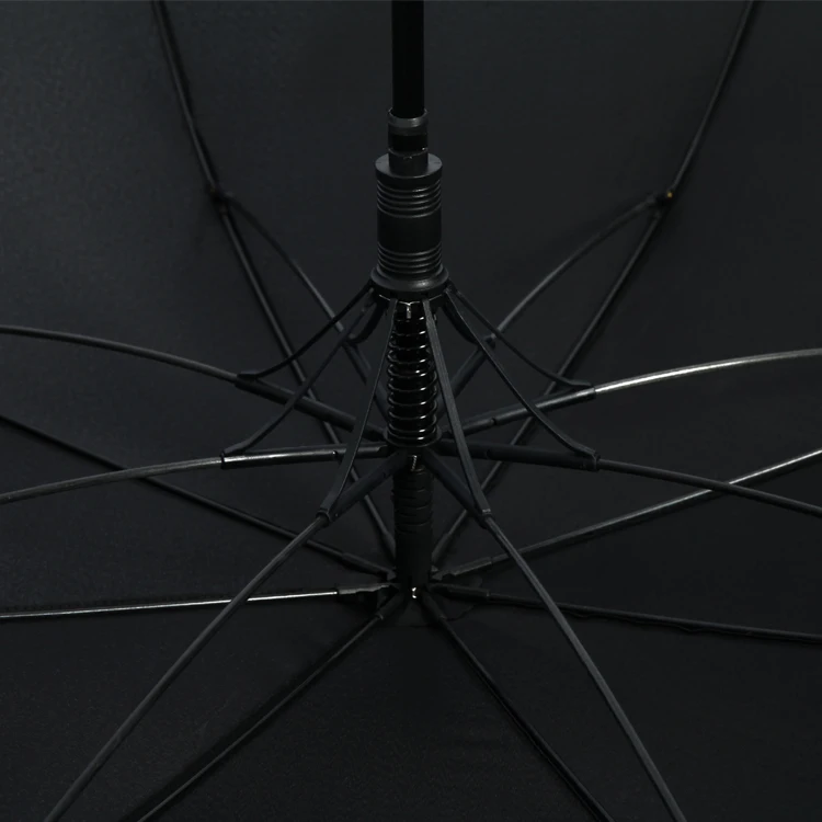 2021high quality black super windproof straight umbrella