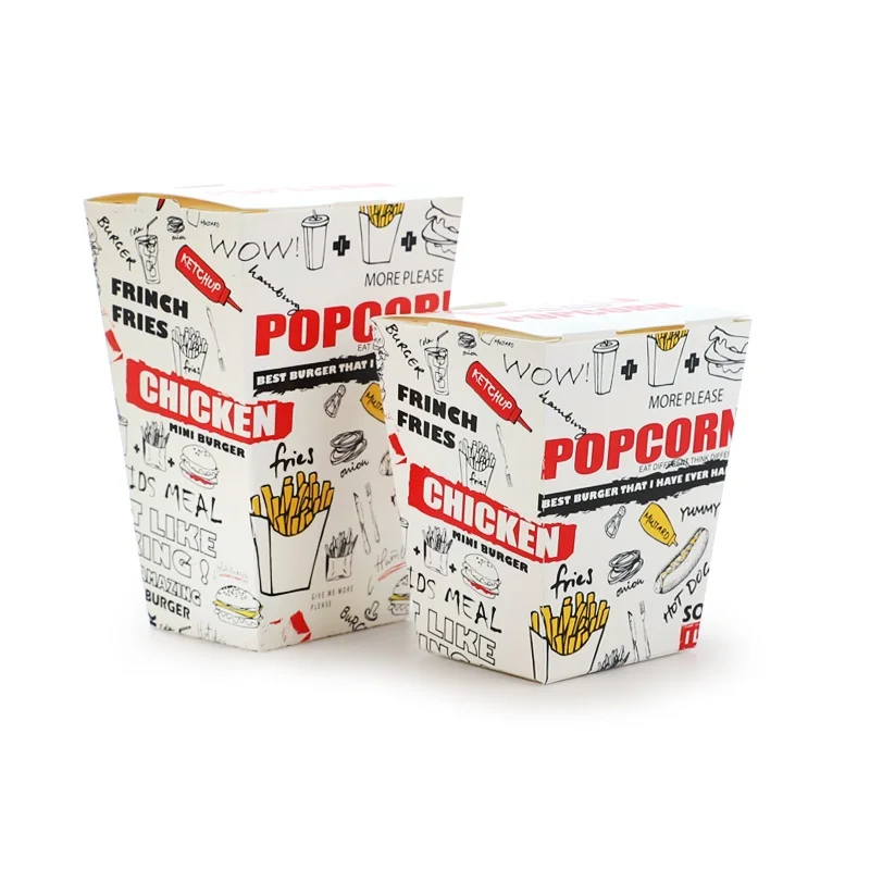 Manufacture take away fast  food  paper box  fried chicken nuggets carton paper food packaging boxes with logo
