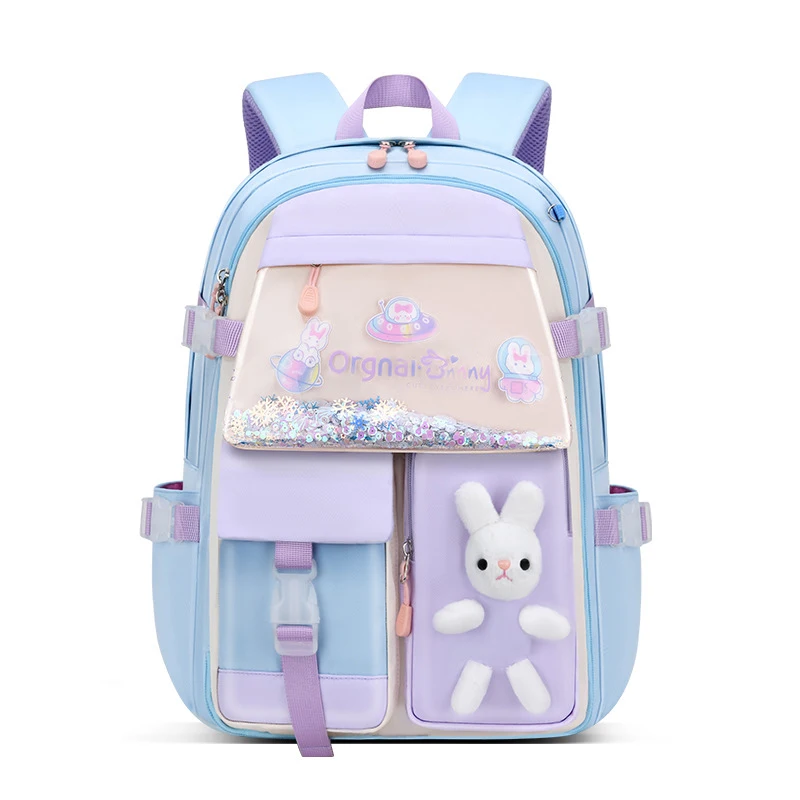 2022 Colorful Fashion Cute Kids Cartoon Bag Girls Decompression Waterproof Large Capacity School Backpack