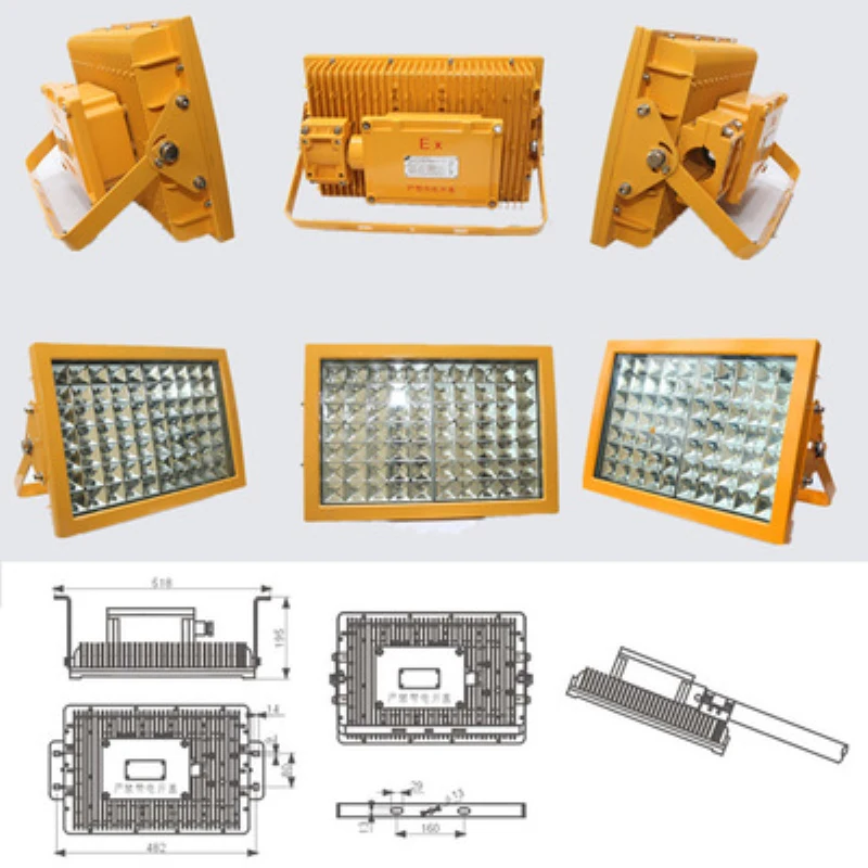 Explosion-proof Lights Maintenance-free Flood Light Exdemb II CT6 Anti-Corrosion Rating WF2 Gas Station Ceiling Lamp