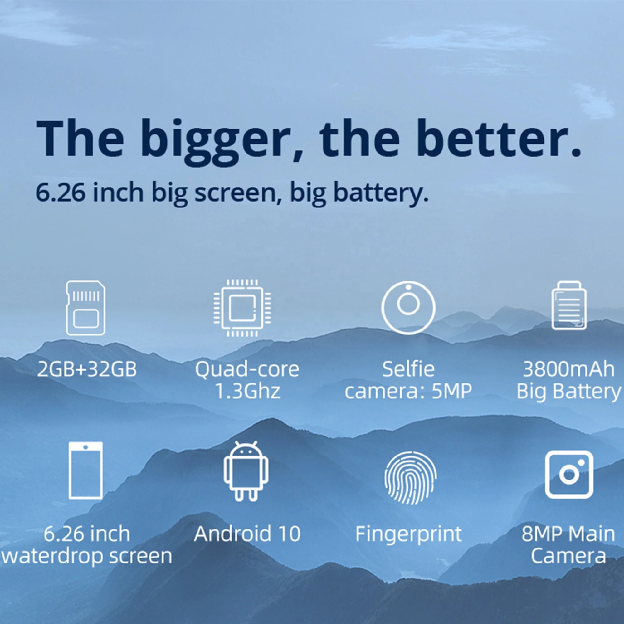  Новый смартфон экран 6 26 дюйма 2 ГБ 32 задняя камера Android