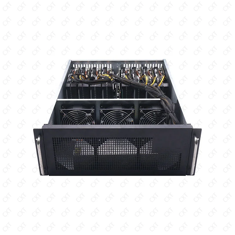 8 gpu карты сервере Дело графикой 6 слотов коробка с блоком питания 55 мм 65 мм/70 расстояние между пучками DDR3 4 Гб RAM 64 ГБ 1850W