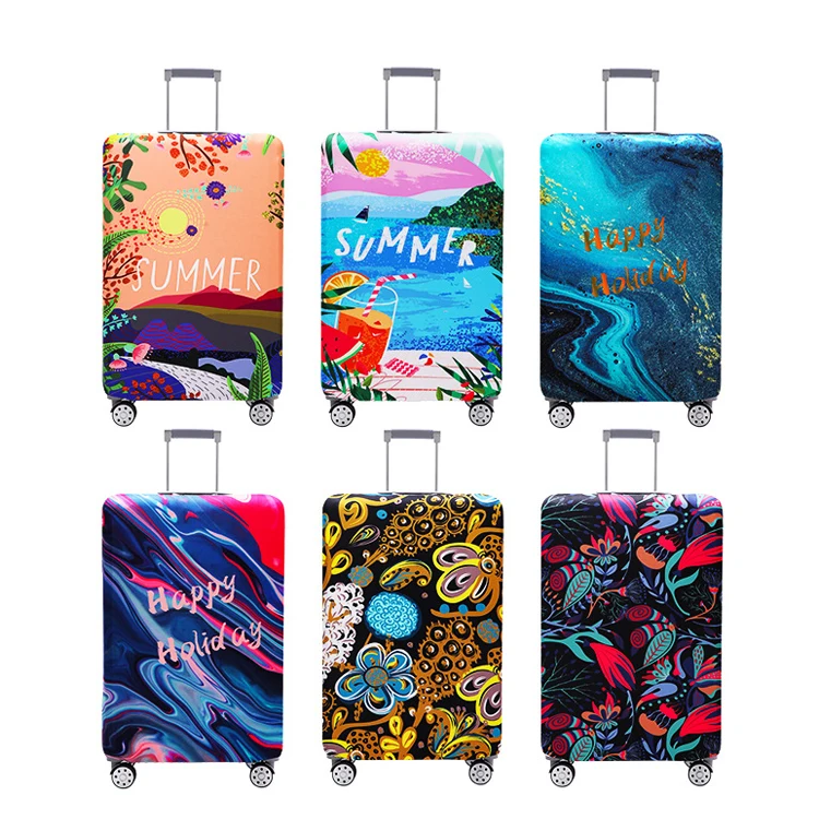 Moq 1 Pc Wholesale Custom All Prints Animal Design Cut Sublimation Carrier Travel Bag Protector Luggage Suitcase Cover
