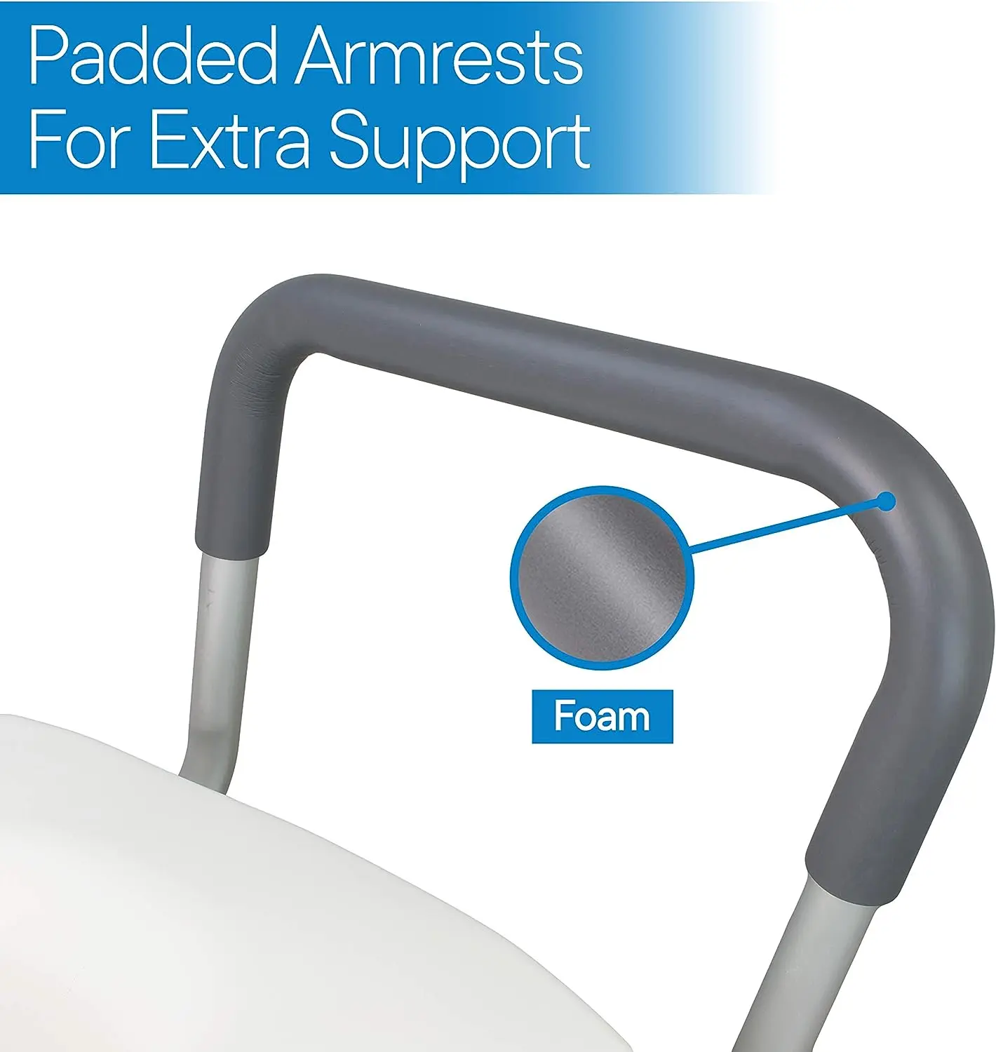Chair raised toilet seat lift assistance for elderly people