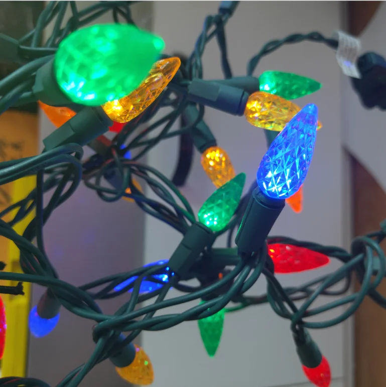 110V colorful Strawberry bulb C6 LED light  decorate string light for all holiday and commercial building
