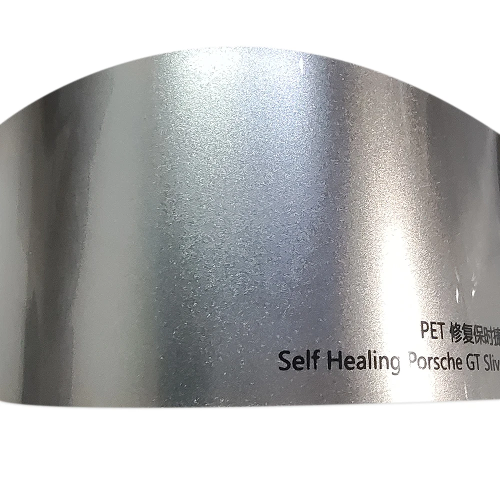 WRAPMASTER Self Healing Glossy metallic GT Silver PET Liner self healing PPF Paint Protect Film car wrap