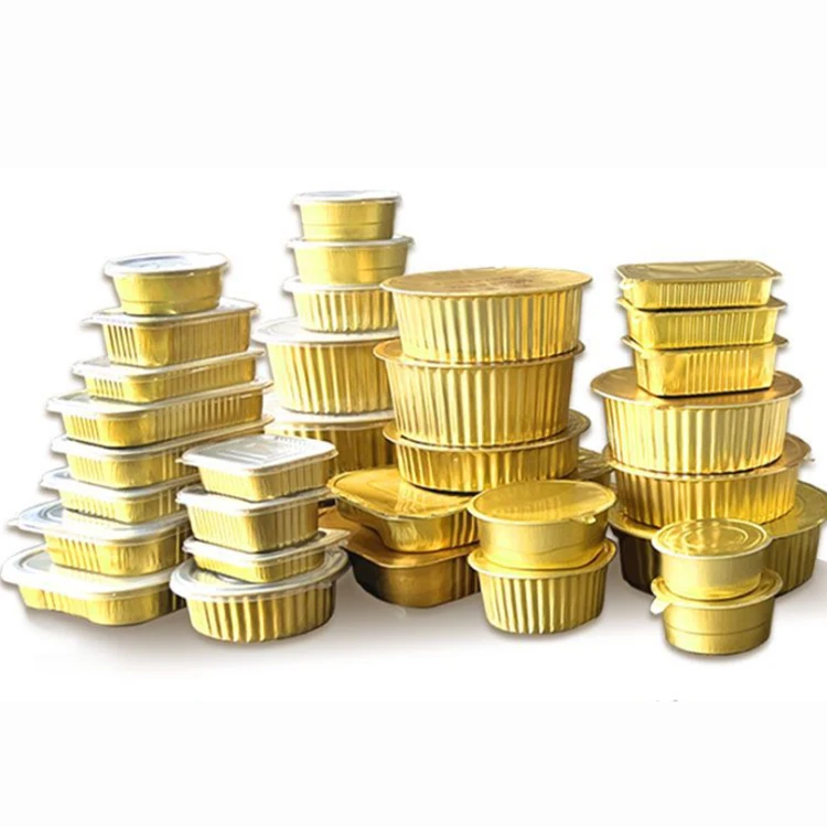 ABL PACK 750ml Disposable Aluminum Foil Baking Pan Take Out Food Container With Flat Plate Lid