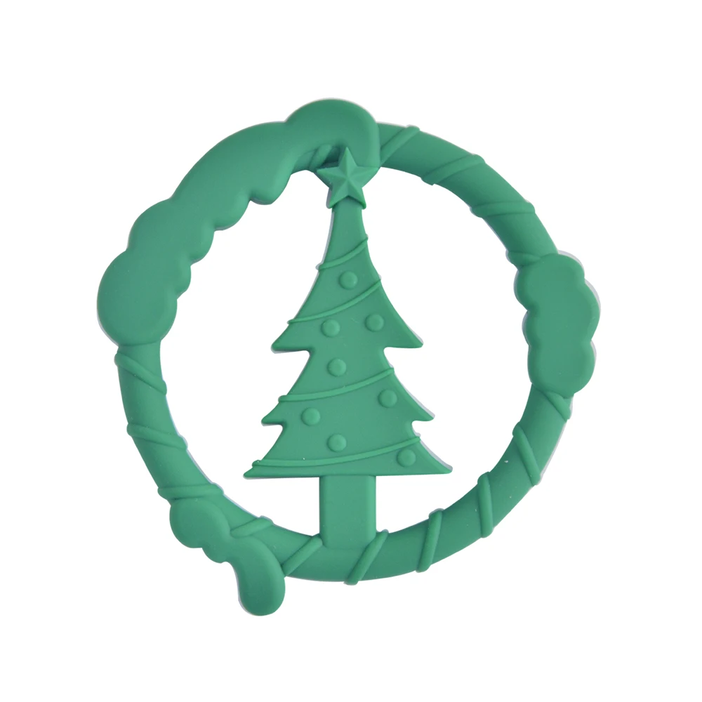 Custom Shape Food Grade Silicon BPA Free Christmas Modern Safe Bear Baby Silicone Teether