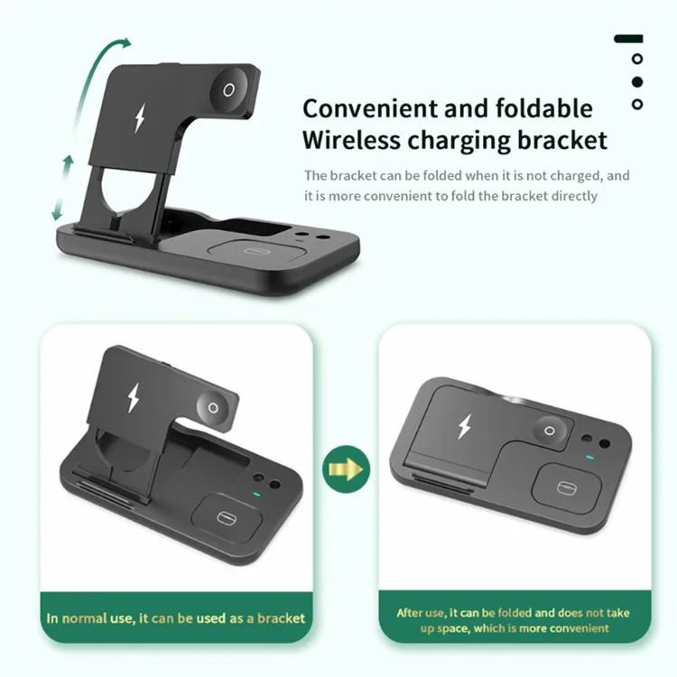 4 in 1wireless charger 15w dual wireless charger stand wireless charging station