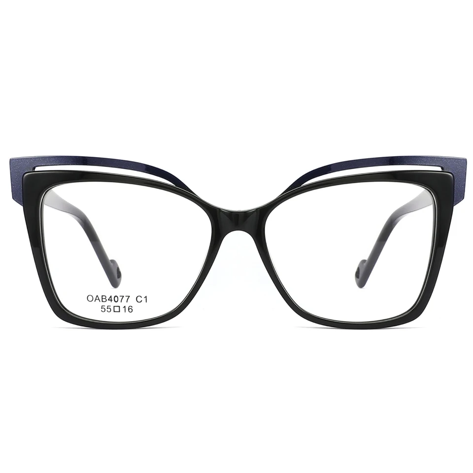 Wholesale Price Eyeglasses Acetate Frames Double Color Optical Spectacles