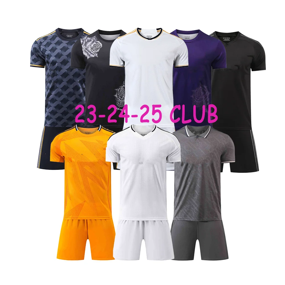 2023 2025 Club Soccer Jerseys No Label Blank For Kids Team Player Version Top Quality Football Uniforms T-Shirts