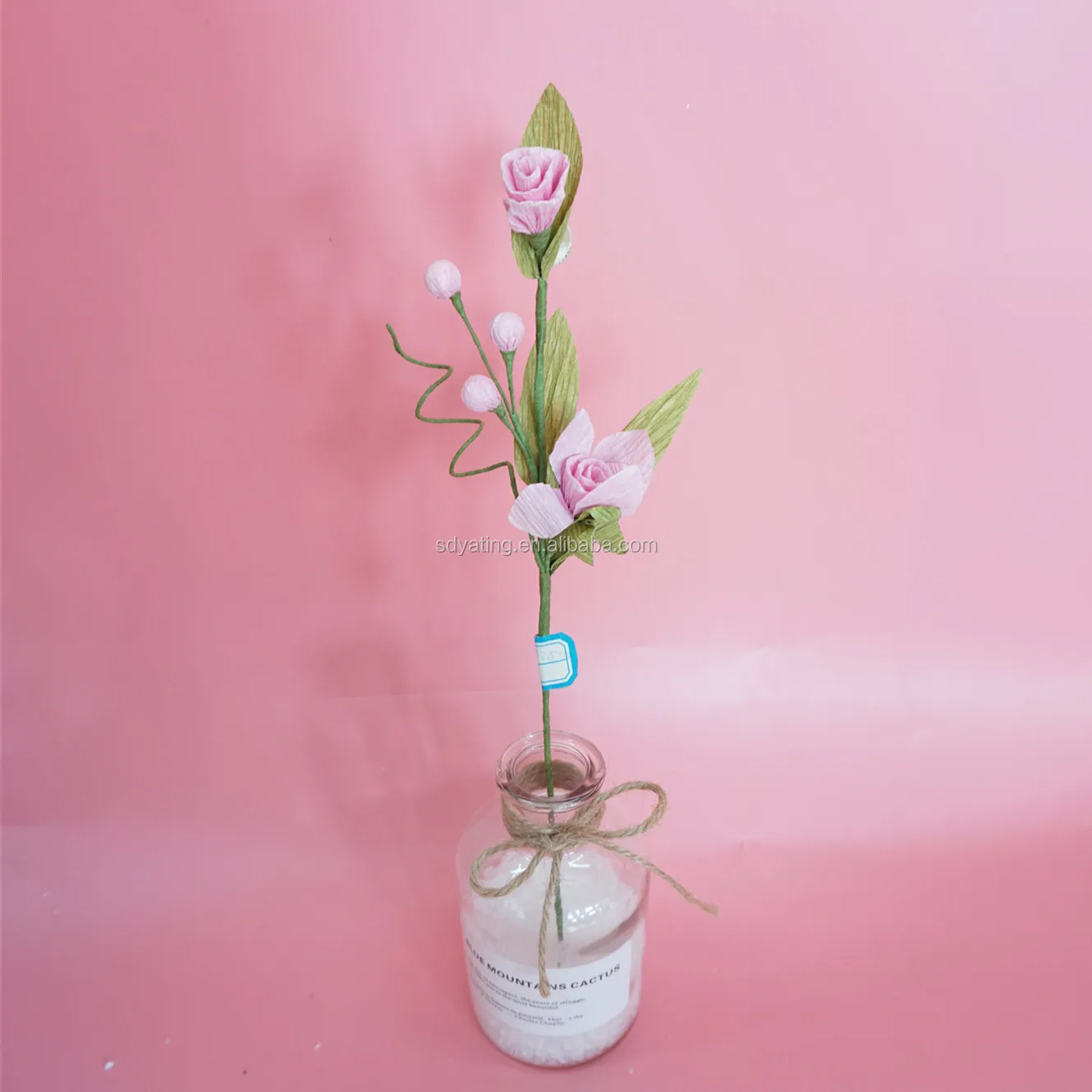 Handicraft make Giant paper flower with one or more flowers for decoration