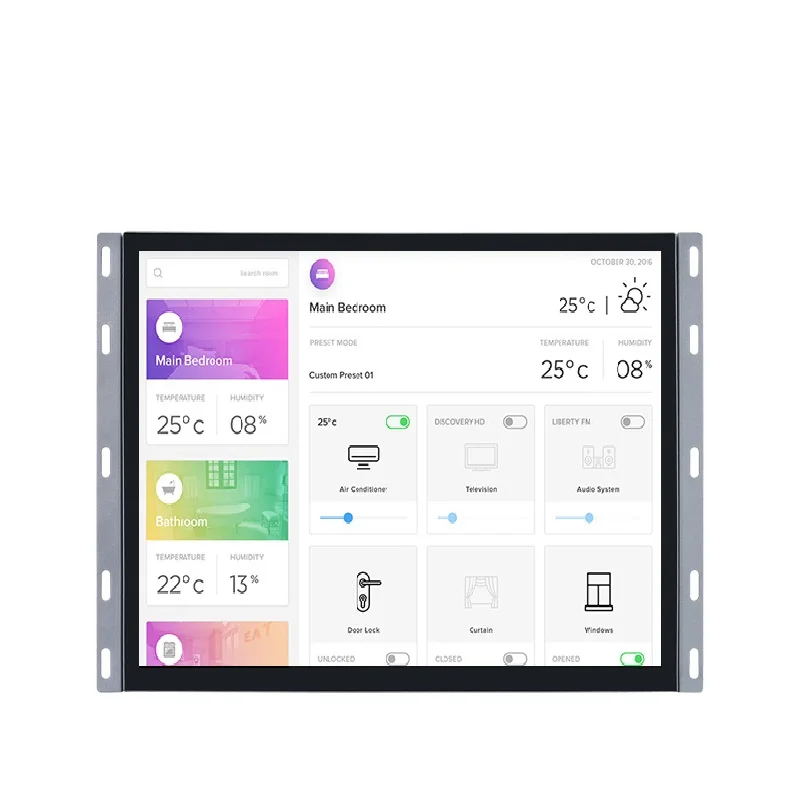 19 inch industrial grade touch screen monitor with RJ45 VGA USB port