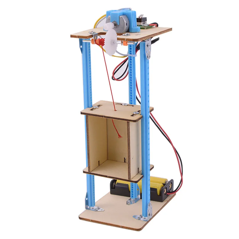Hot DIY STEM Electric Elevator Lift Toys Kids Science Experiment Material Kits Gift Educational Educational Toys for Kids