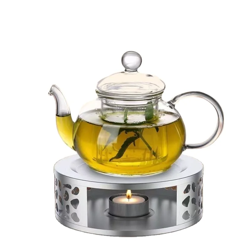 Современный Круглый Чайный И Кофейный чайник из нержавеющей стали с подставкой под легкое основание металлический штатив дизайн