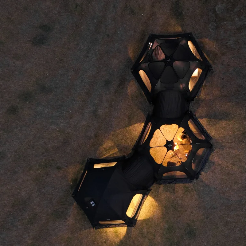 Vidalido Ridge Tent Hexagon Multi-Person Living Room Account Outside Camping Fire Tent