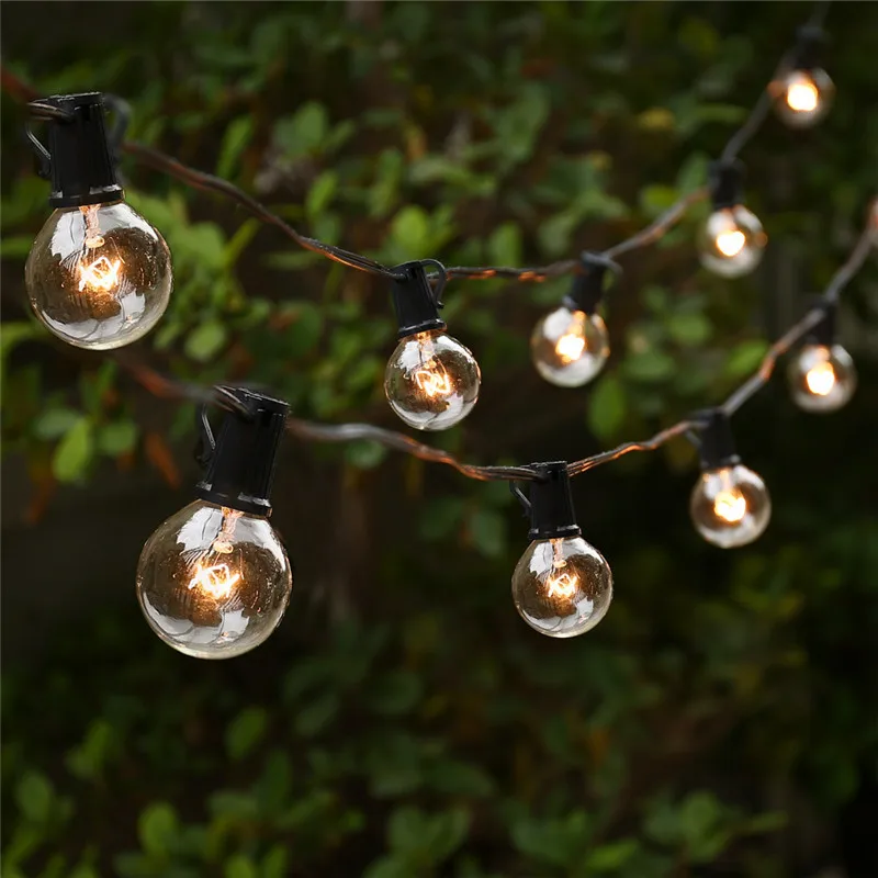220V 30FT Long Outdoor Waterproof G40 Globe String Lights For Wedding Garden Decoration