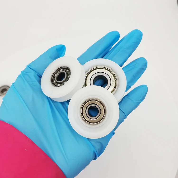 factory supply custom U groove sliding door window Cabinet door drawer pulley wheel size 12*45*10.5mm