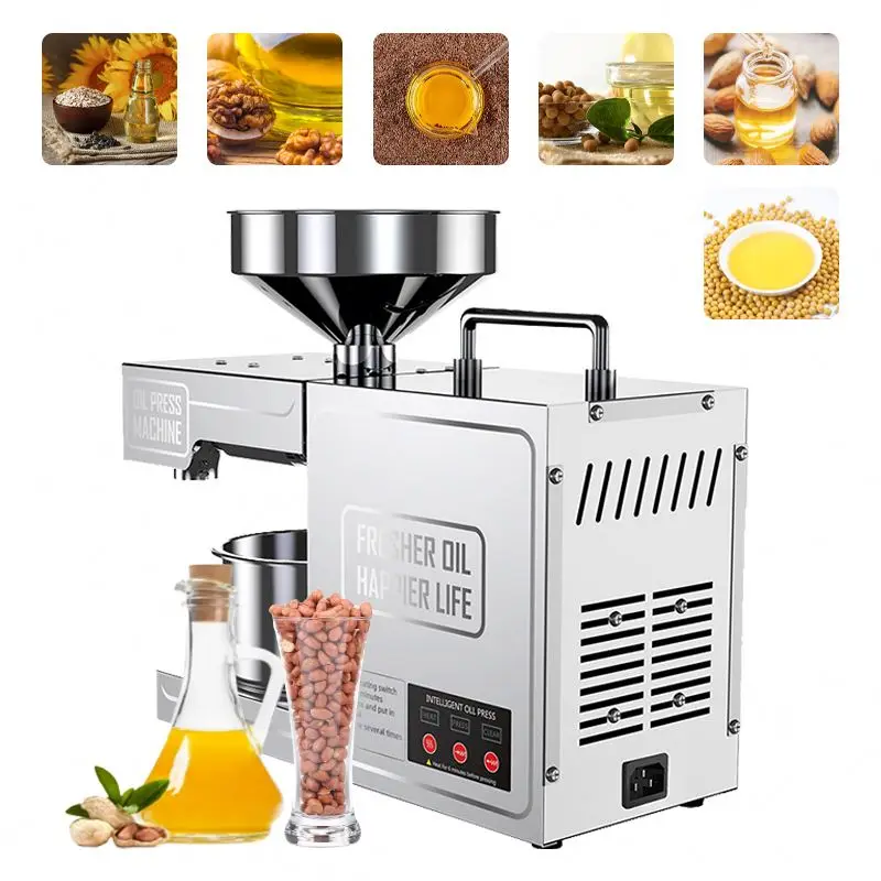 Efficient oil press machine organic castor oil cold pressed hexane free groundnut oil press machine high capacity
