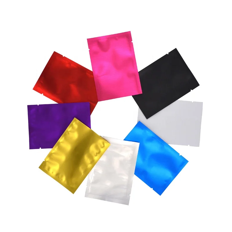 7x10cm Small Matte Colors Frosted Foil Heat Sealable Bag Smell Proof Foil Tester Cosmetic Coffee Mylar Tea  Ziplock Pouch
