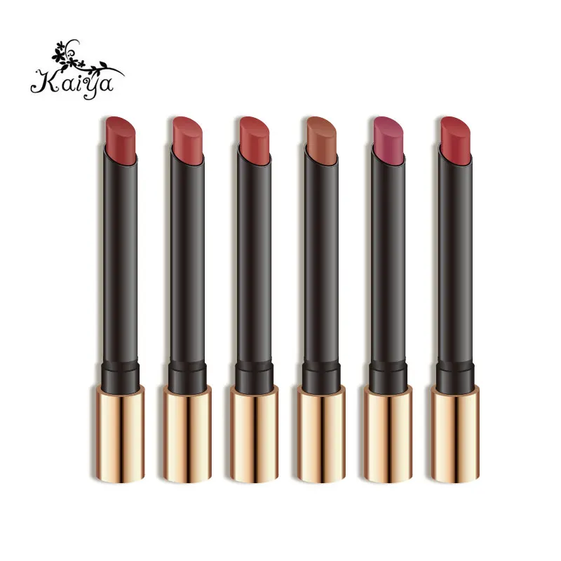 Portable Organic Liptint Makeup Lapiz Labial Non Sticky Slim Lip Stick Moisturizing Waterproof Velvet Matte Cigarette Lipstick