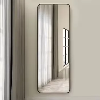 High Quality Rounded Corner Full-Length Large Size Runway Round Oval Wall Mirror on Sale