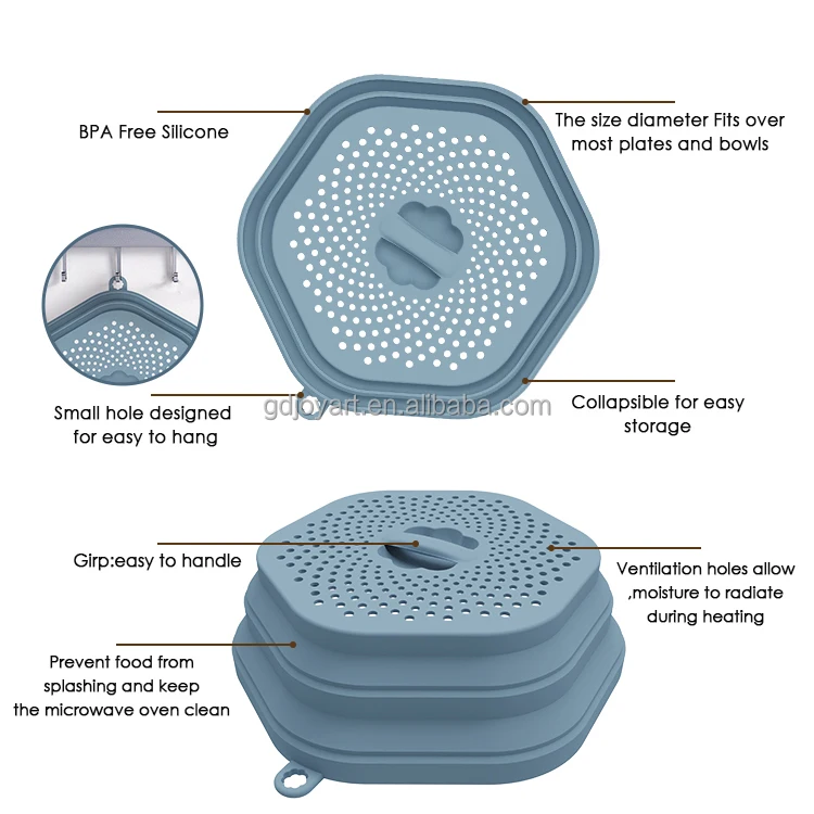 Food Grade Fresh-Keeping Transparent Splatter Plate Oven Lid heating splash-proof Food Dish Silicone Microwave Cover