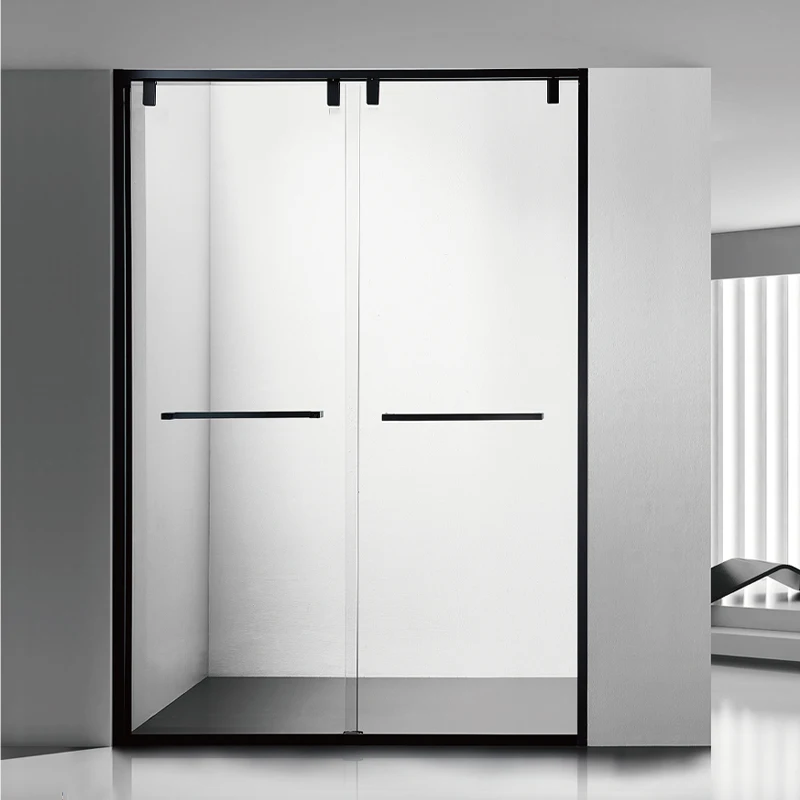 slim frame shower door  tempered glass sliding shower enclosure  with 8mm 10mm thickness glass