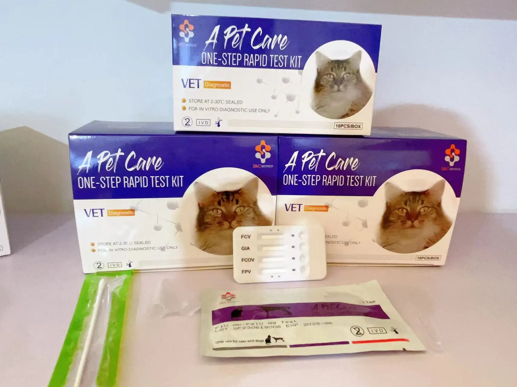 Tom cat Feline blood typing kits cat A/B type cards Blood group quick check pet tests