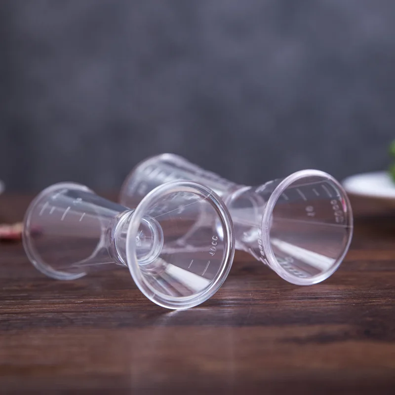 10/20cc measuring jigger 20/40cc wine jigger plastic bar jigger