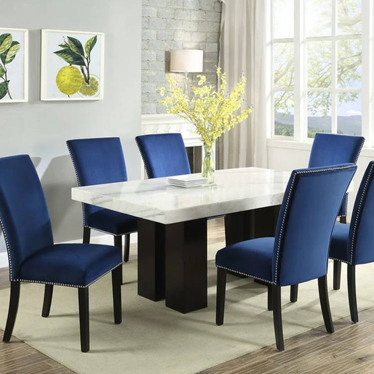 Modern Marble Top Restaurant Coffee Shop Home Kitchen Dining Room Table and Chair