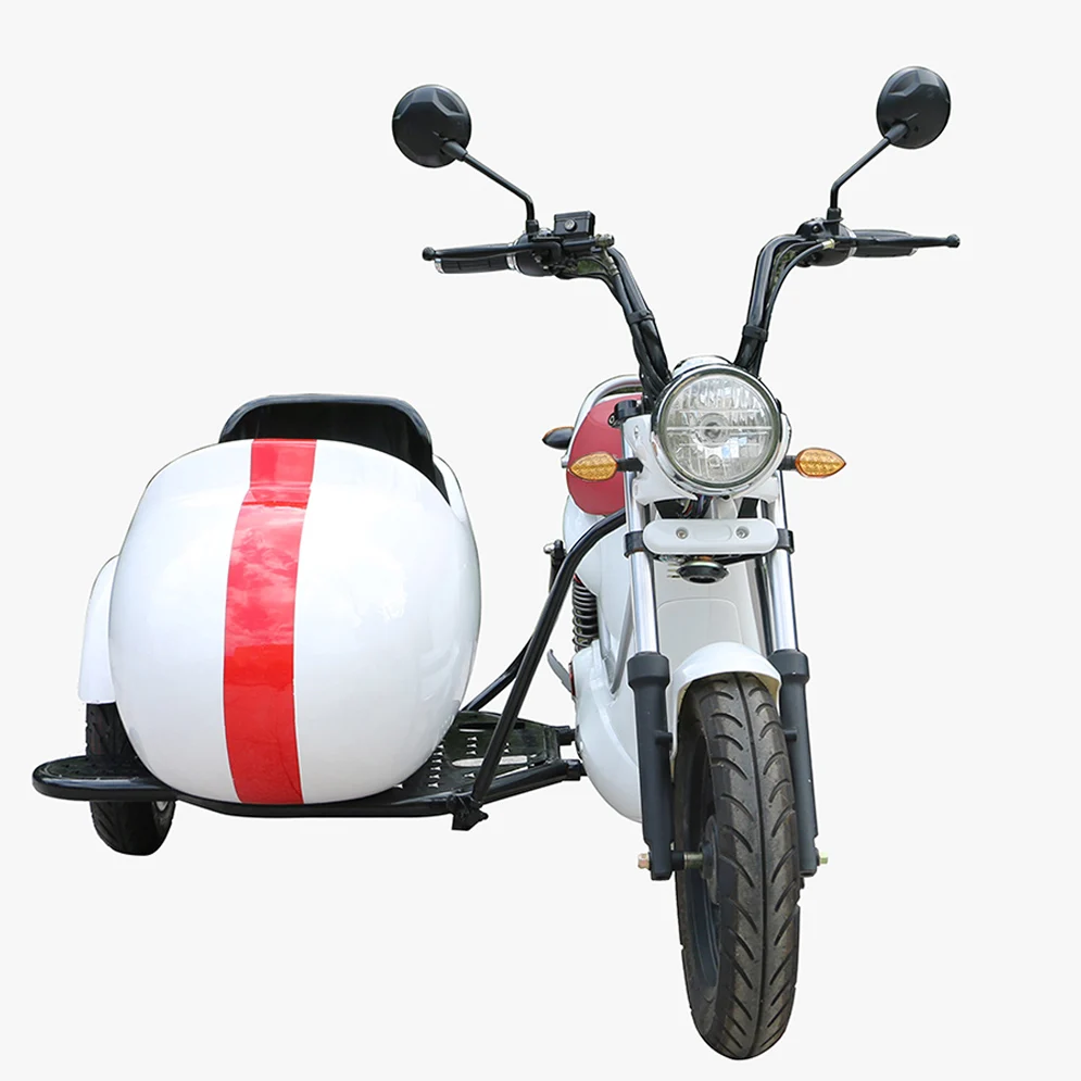 60v 500w 1000w 1500w tri wheel electric scooter New Designed Motorcycle with side tank car and can up to 21mph